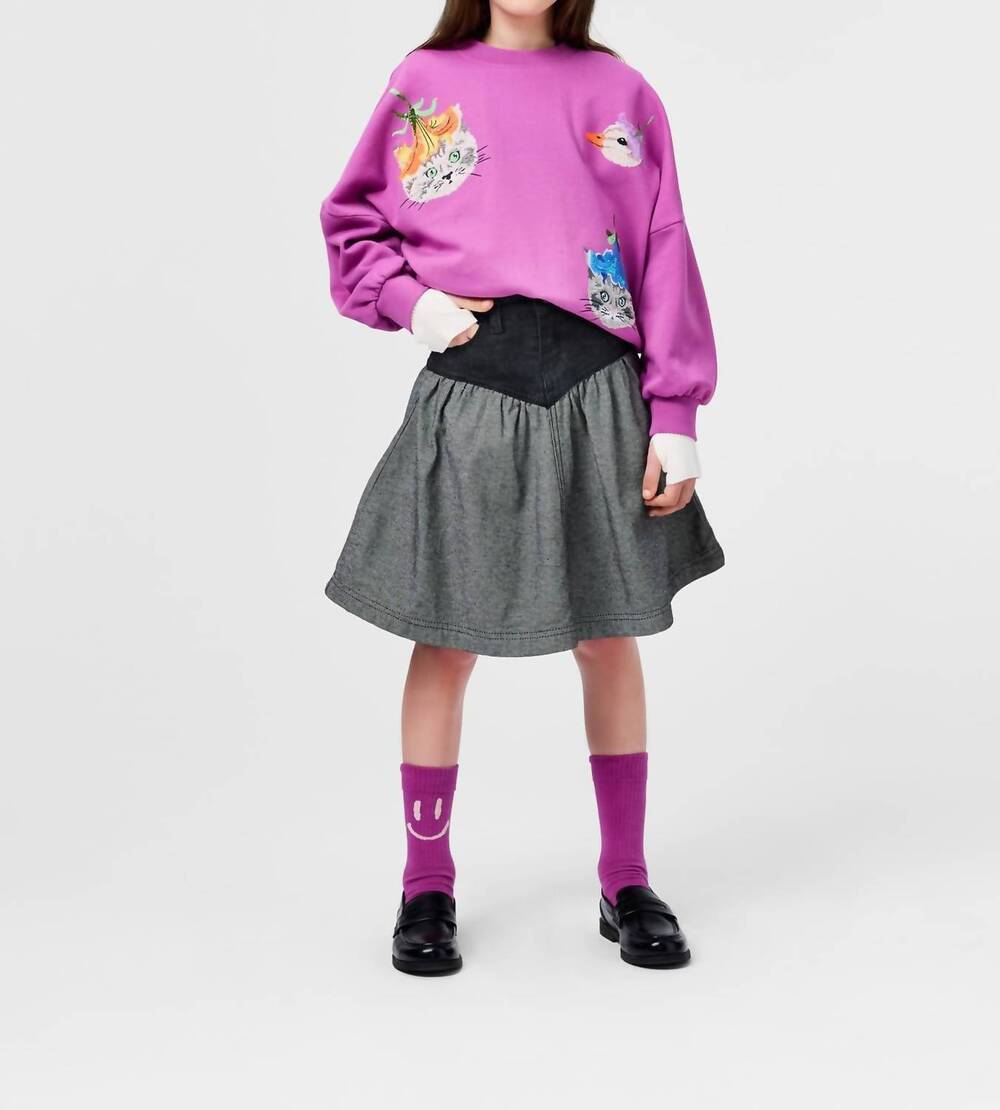 NEW MOLO girls marika pullover in animal sparkle